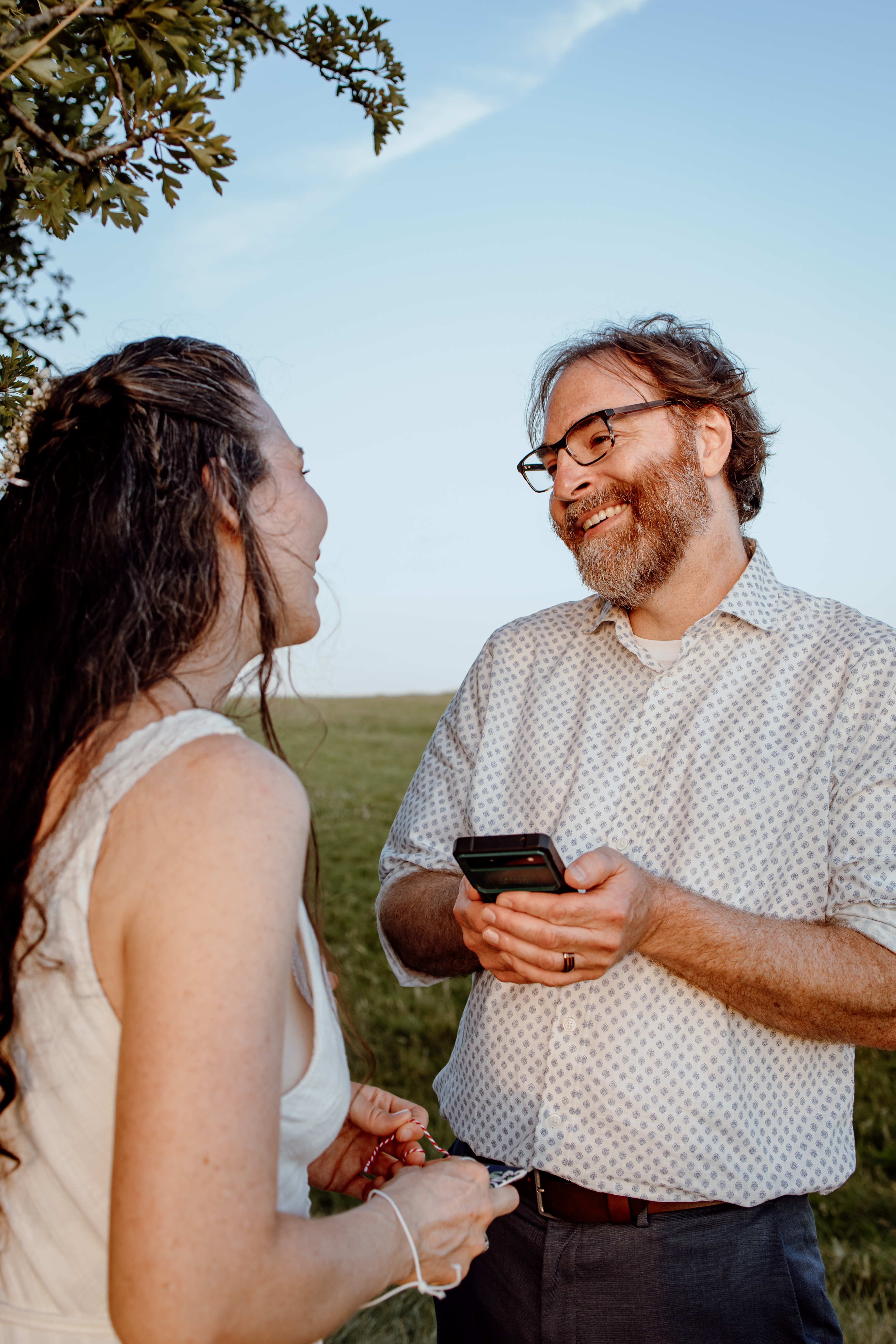 Vow renewal at Hill of Tara Ireland at sunset 