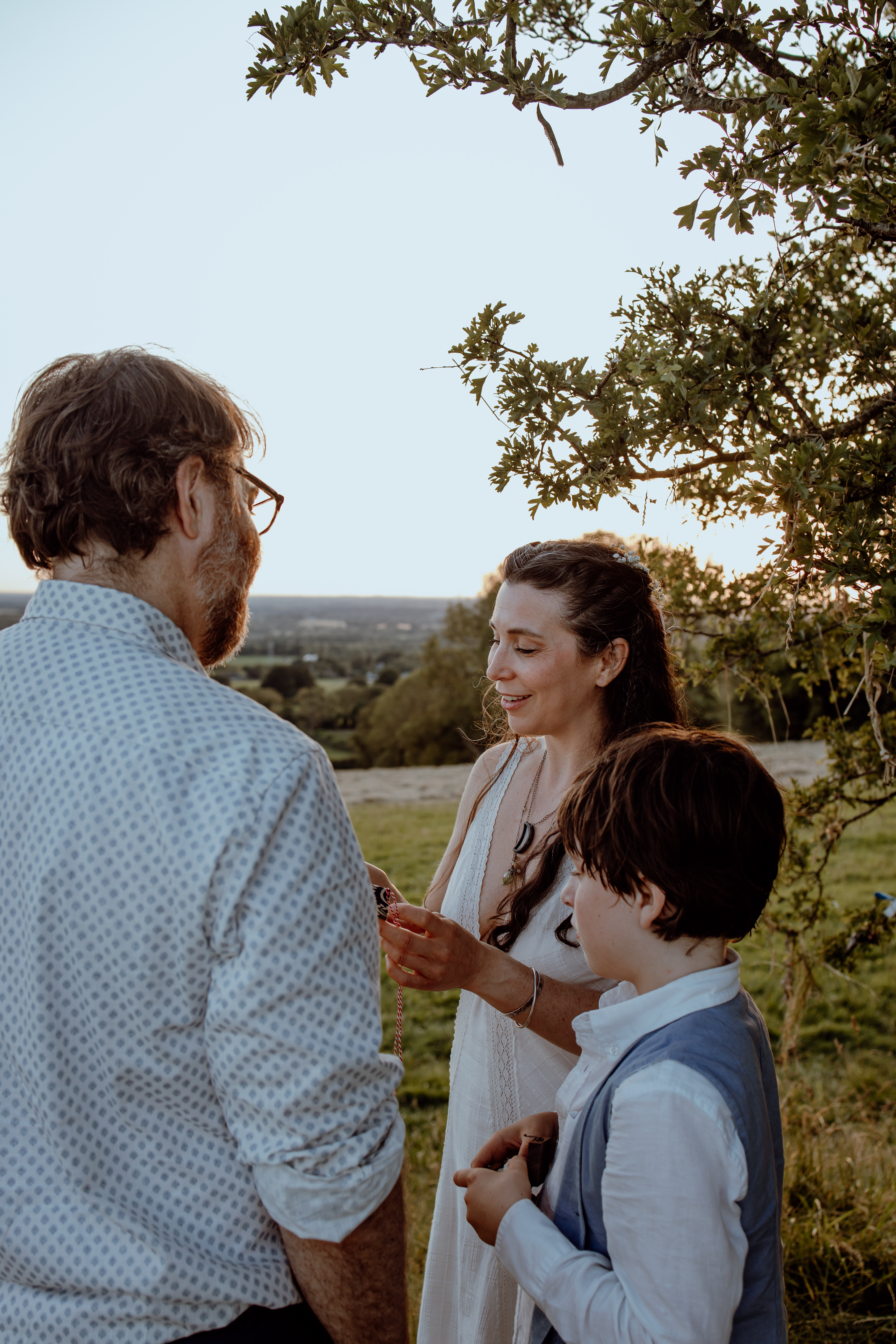 Vow renewal at Hill of Tara Ireland at sunset 